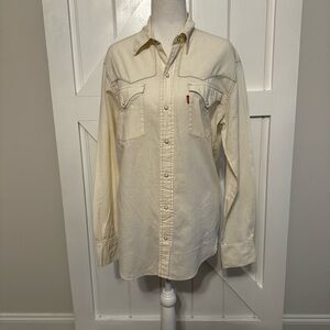 Levis Cotton Linen Snap Down Shirt